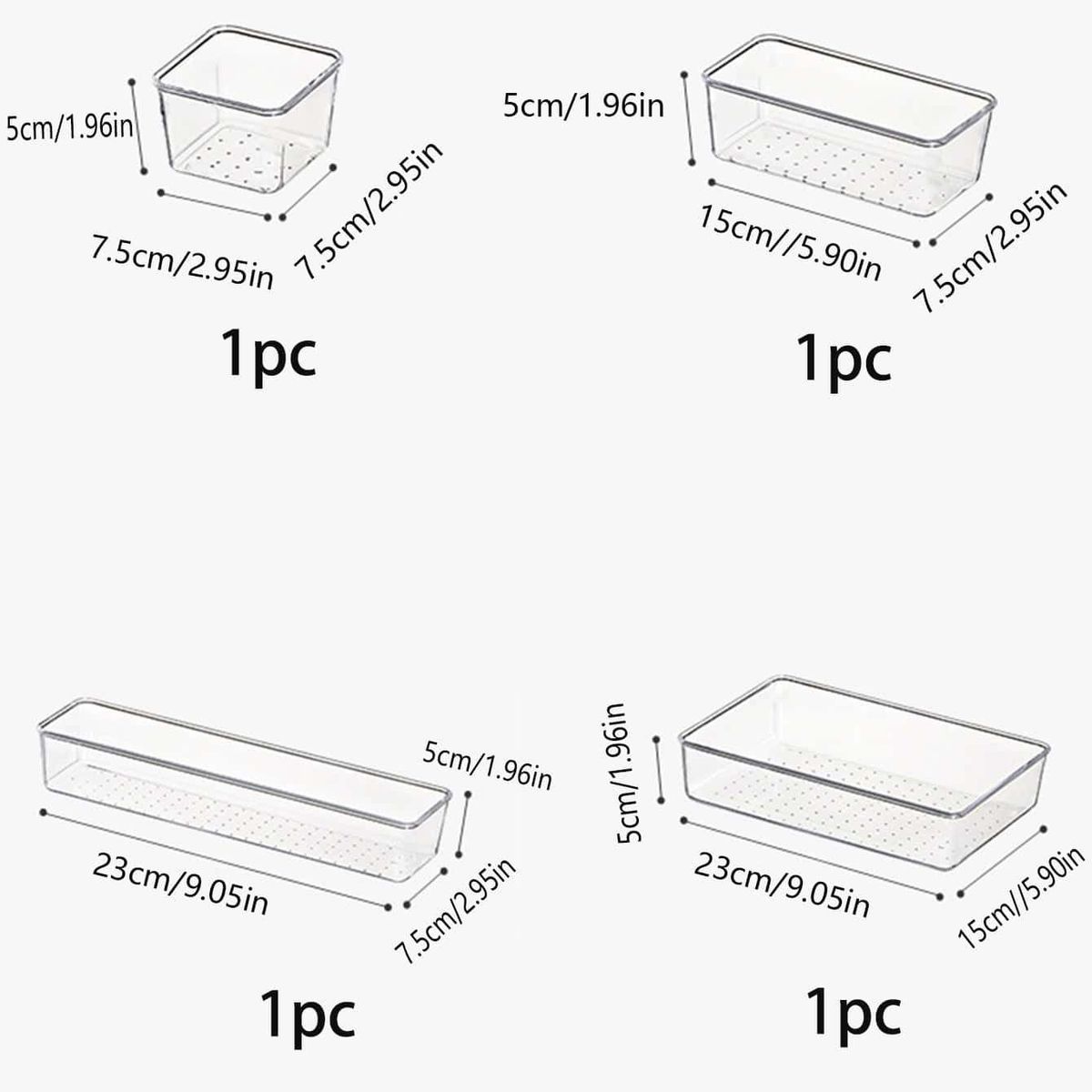 VATYERTY - 6 piezas Caja de almacenamiento de cocina transparente