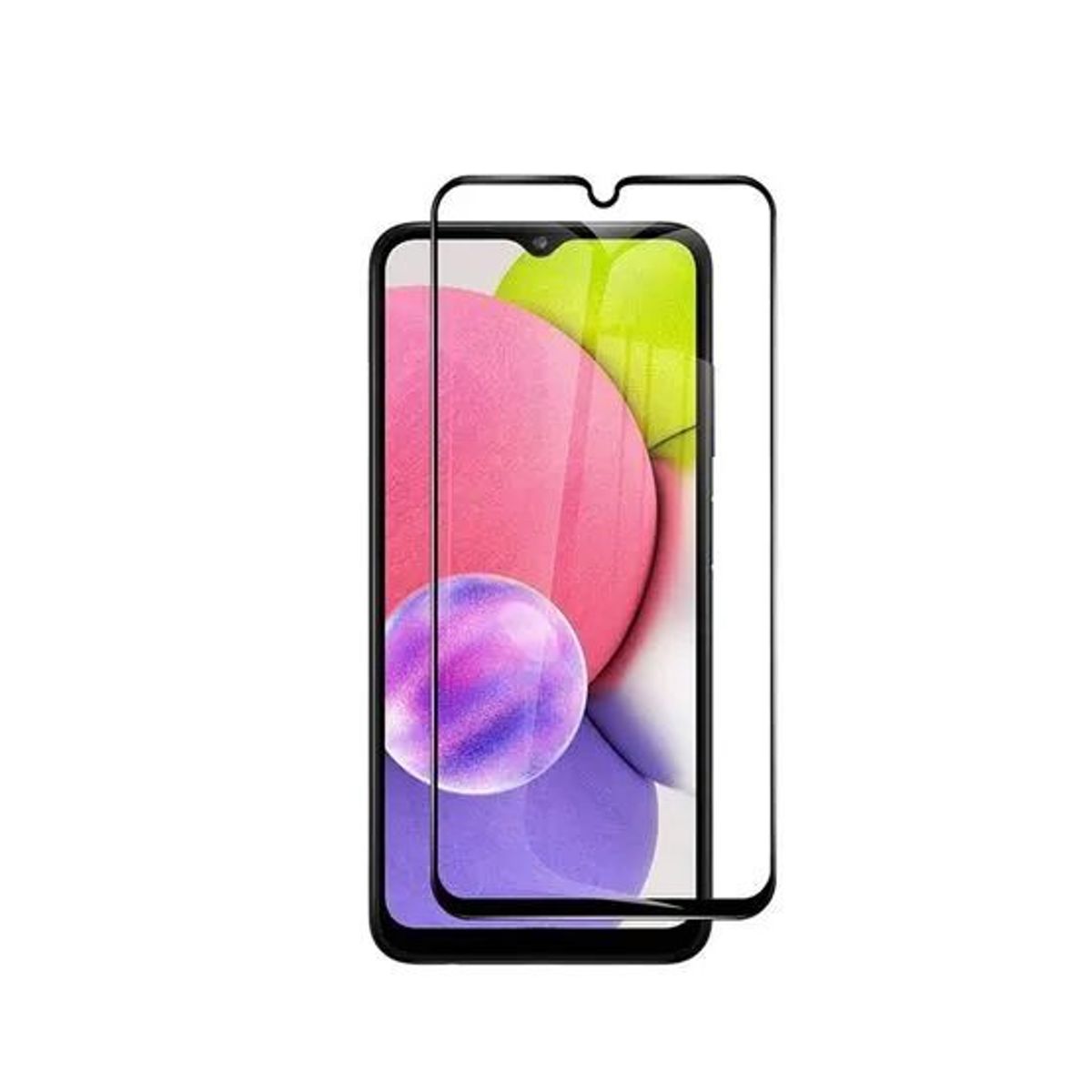 GENERICO - Mica Vidrio Templado 9H para Samsung  A23 Borde Negro