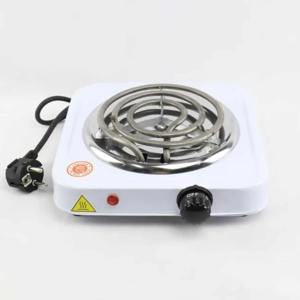 GENERICO - Mini Cocina Electrica Aspiral Blanco 1 Hornilla Zw01