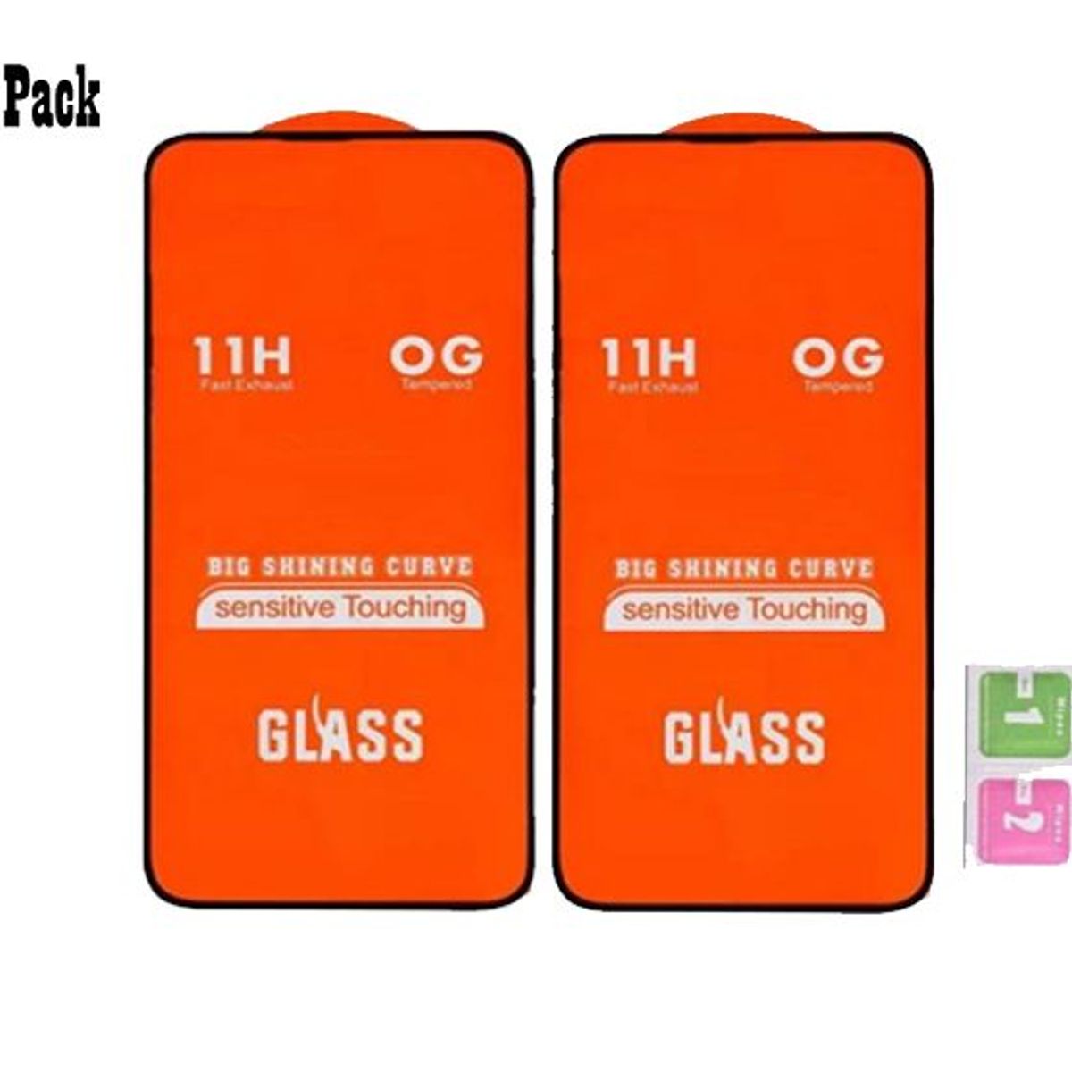 GENERICO - Pack X2 Micas Vidrio Templado 9H para Xiaomi Poco M3 Borde Negro