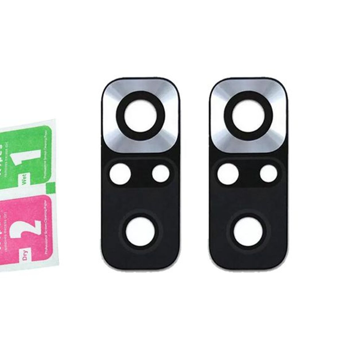 GENERICO - Pack X2 Mica para Lente de Cámara Xiaomi Note 10 Pro - Negro