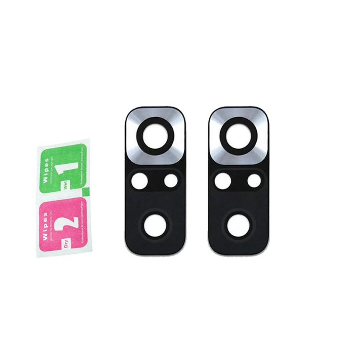 GENERICO - Pack X2 Mica para Lente de Cámara Xiaomi Note 10 Pro - Negro