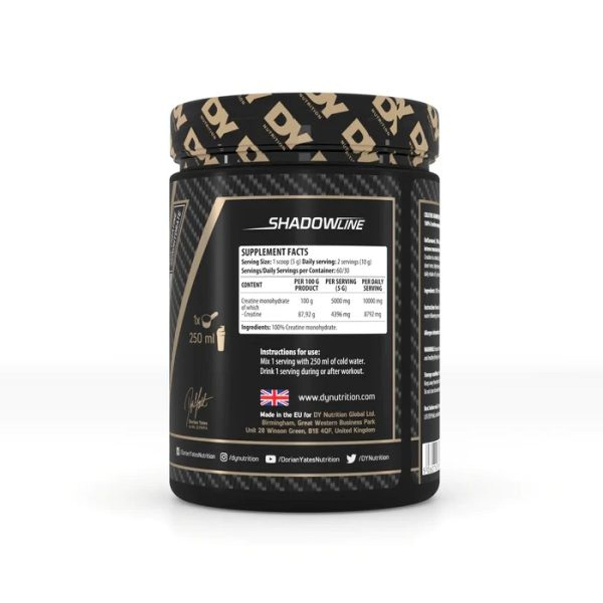 DORIAN YATES - Pack ShadoWhey Vainilla 2 kg + Creatina 300gr con SmartShaker
