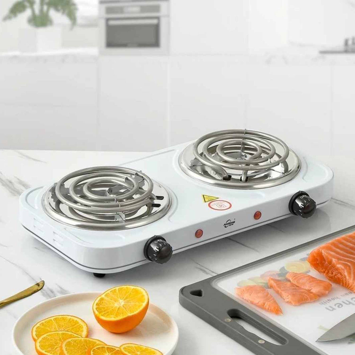 Estufas Electricas de 2 Hornillas Para Cocina 1700W Estufa Electrica Portatil eB