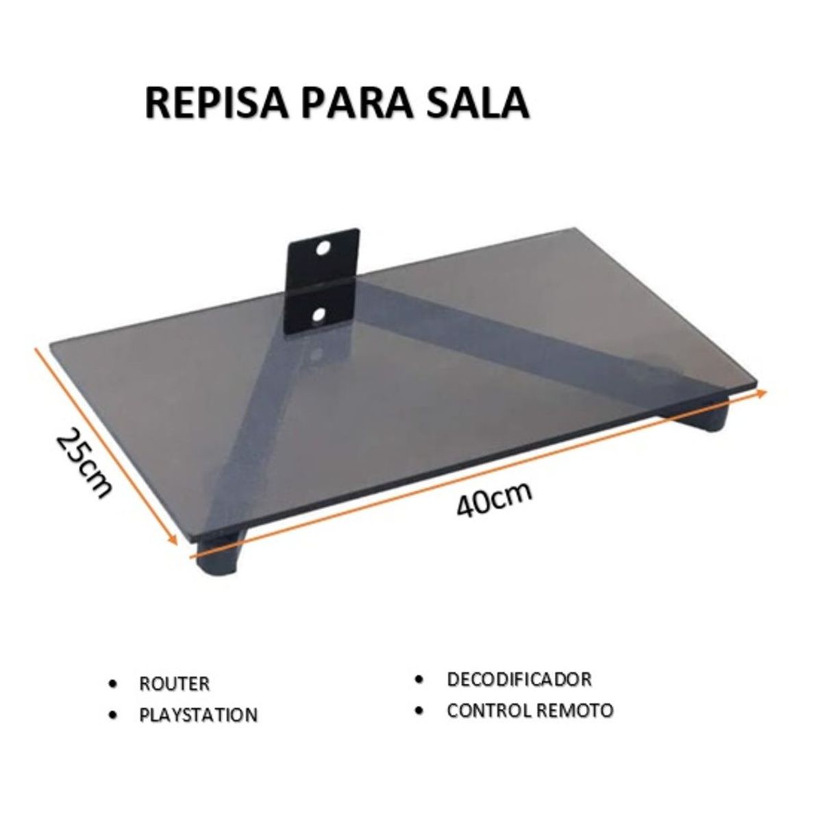 GREEN HOUSE - REPISA DE VIDRIO PARA SALA  / HABITACION PRODUCTO NACIONAL