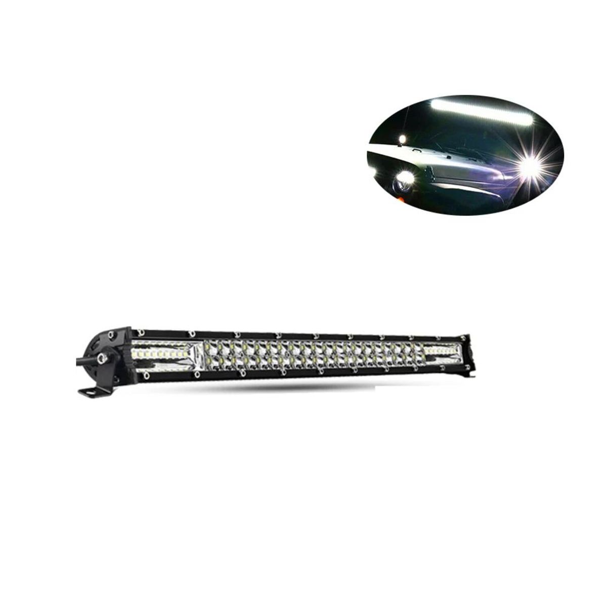 KOBO - Barra Slim Led Doble Fila Blanco 50cm 60 Leds 180w Premium