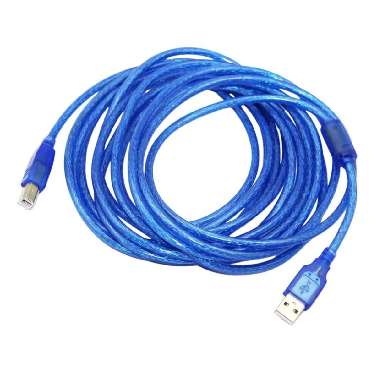 GENERICO - Cable Para Impresora Escaner Usb 2.0 3 Metros - Azul