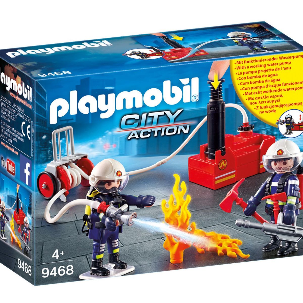 PLAYMOBIL - Playmobil City Action Bomberos con Bomba de Agua