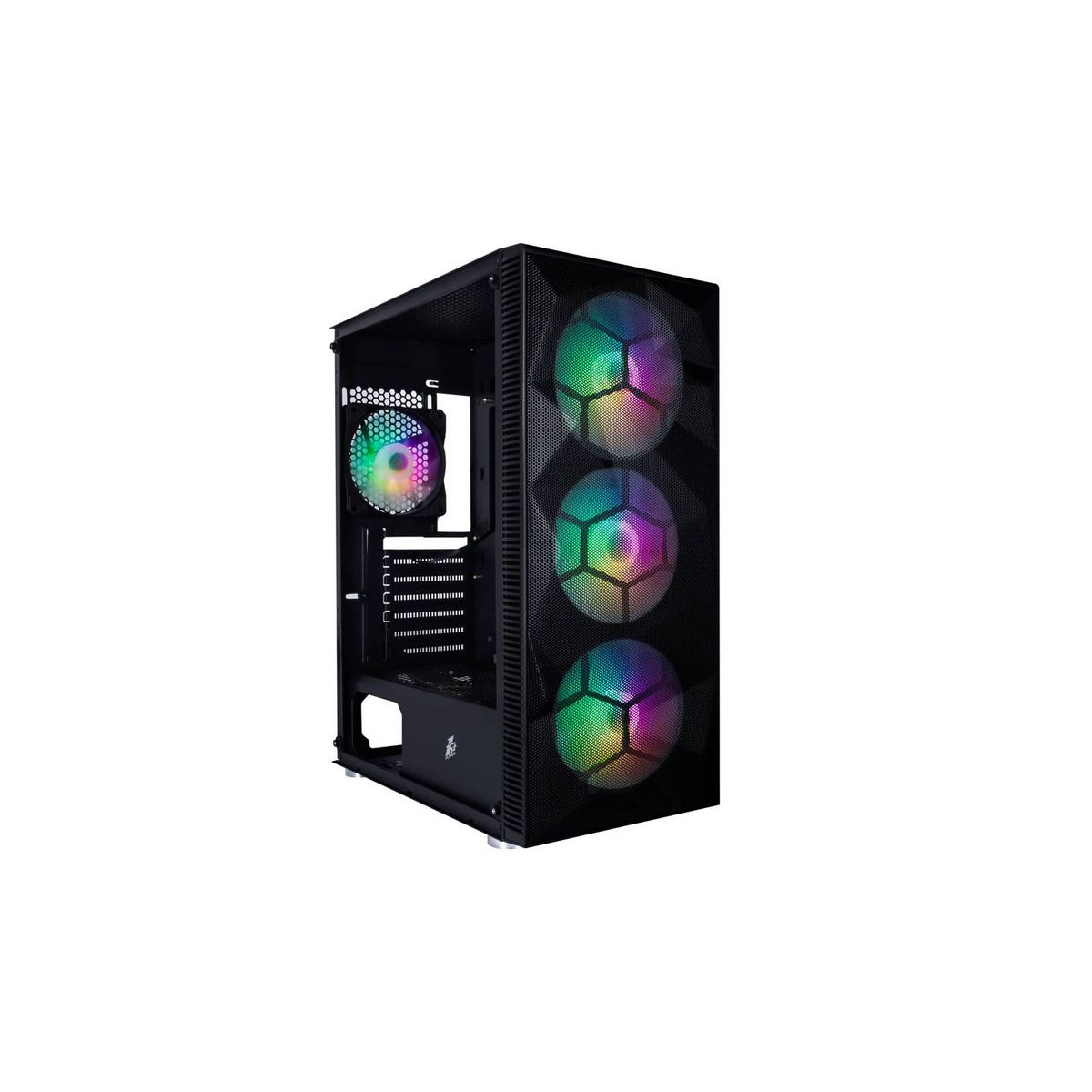 1ST PLAYER - CASE 1STPLAYER X7 NEGRO - 1 PANEL VIDRIO - LED - RGB