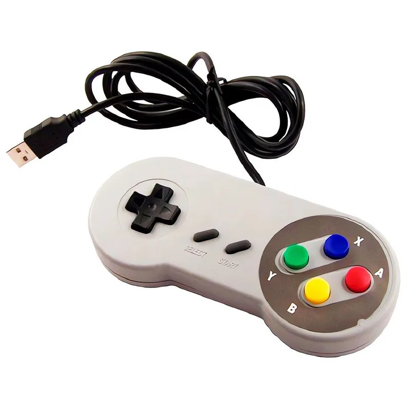 GENERICO - Mando Tipo Super Nintendo Para Pc Con Cable USB