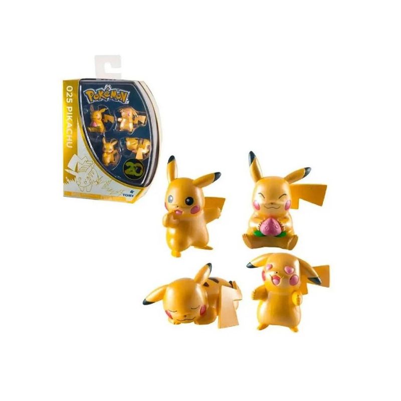 POKEMON - TOMY Pokemon 025 Pikachu Mini Figures 20th Anniversary Set
