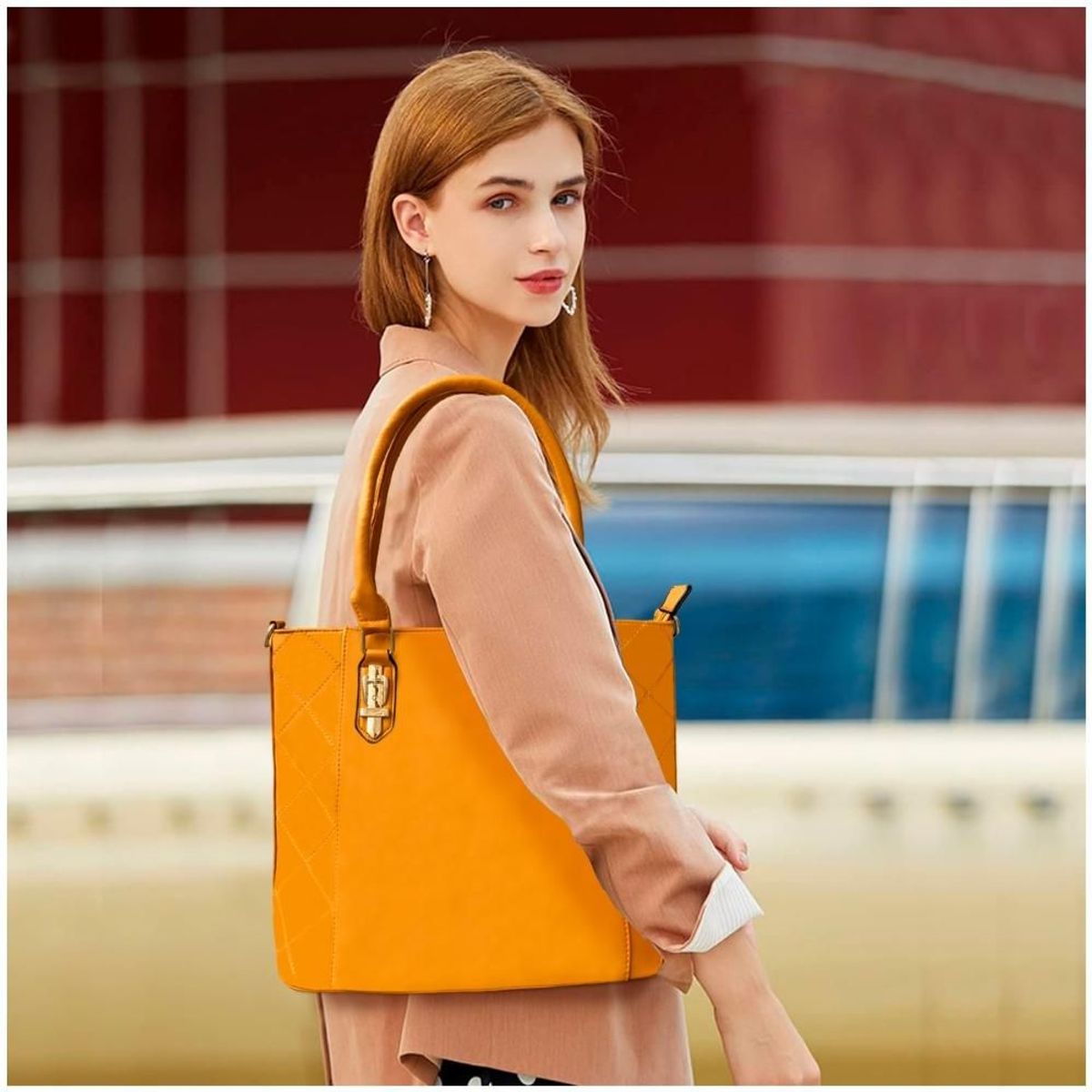 MINARI - Juego de Carteras Bolsos 3 Piezas Mostaza T30