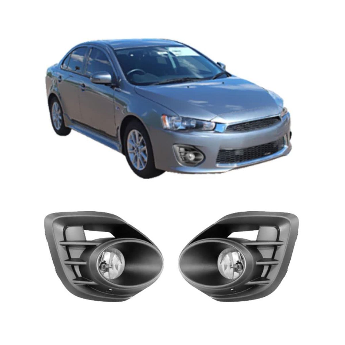 GENERICO - FAROS NEBLINEROS MITSUBISHI LANCER 2016 2017 2018 2019