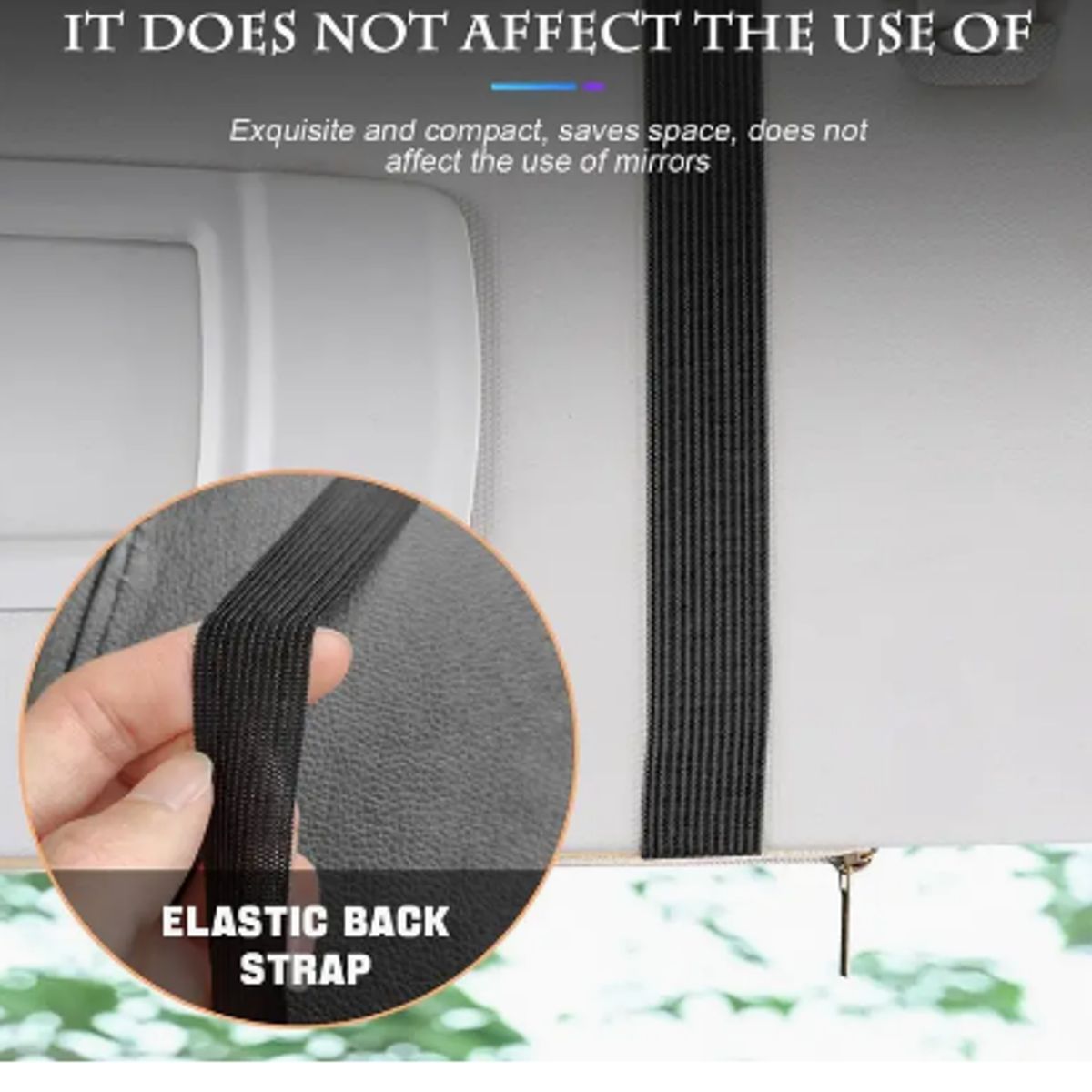 GENERICO - 2 Organizador De Visera en el Tapasol del Auto - Negro