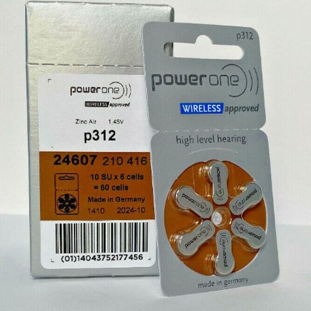 POWERONE - CAJA DE 60 PILAS PARA AUDIFONOS POWER ONE p312