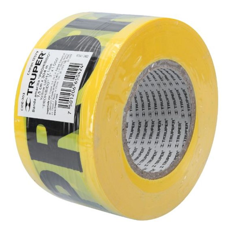 TRUPER -  Rollo de 305 m de cinta de seguridad "prohibido" truper