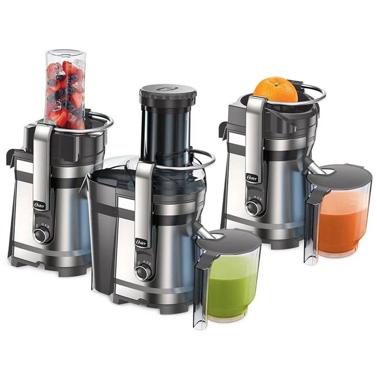 OSTER - Extractor de jugos 3 En 1 FPSTJE318C Oster 1000W 2V + Pulsador