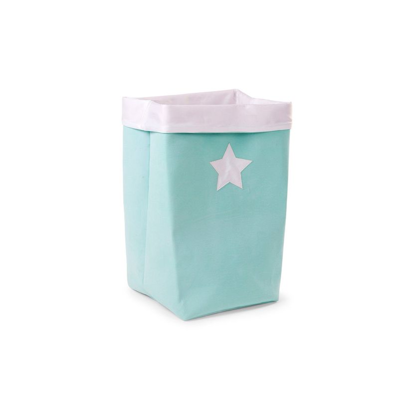 CHILDHOME - CESTA DE ALMACENAJE DE LONA 32 X 32 X 60 CM BLANCO MENTA CHILDHOME