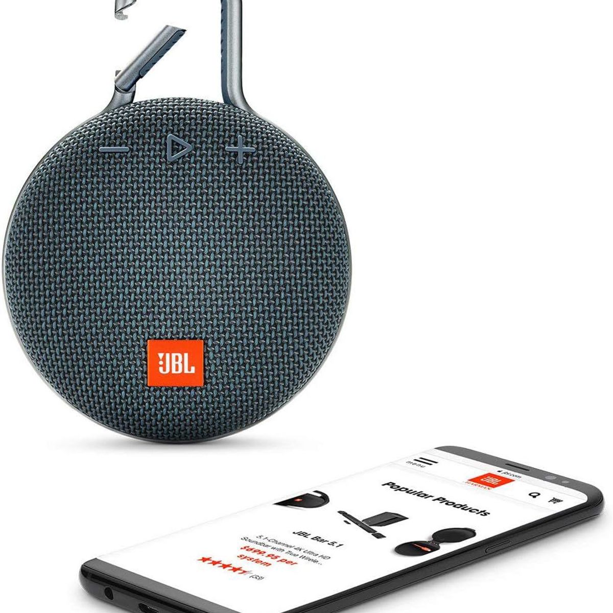 JBL - PARLANTE PORTÁTIL IMPERMEABLE JBL CLIP 3 AZUL
