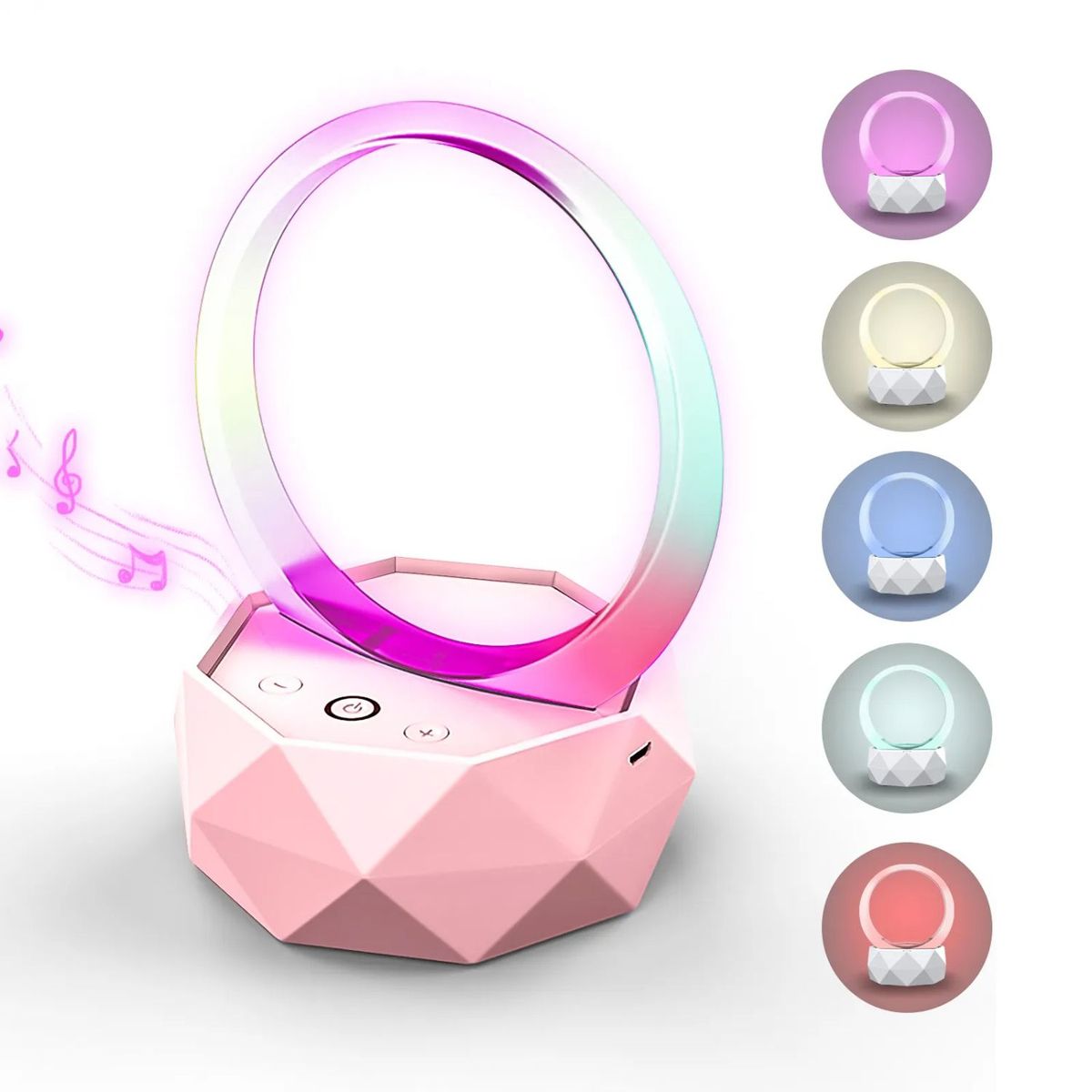 GENERICO - Parlante Lámpara Bluetooth Inalámbrico Con Luz de Atmósfera Colorida