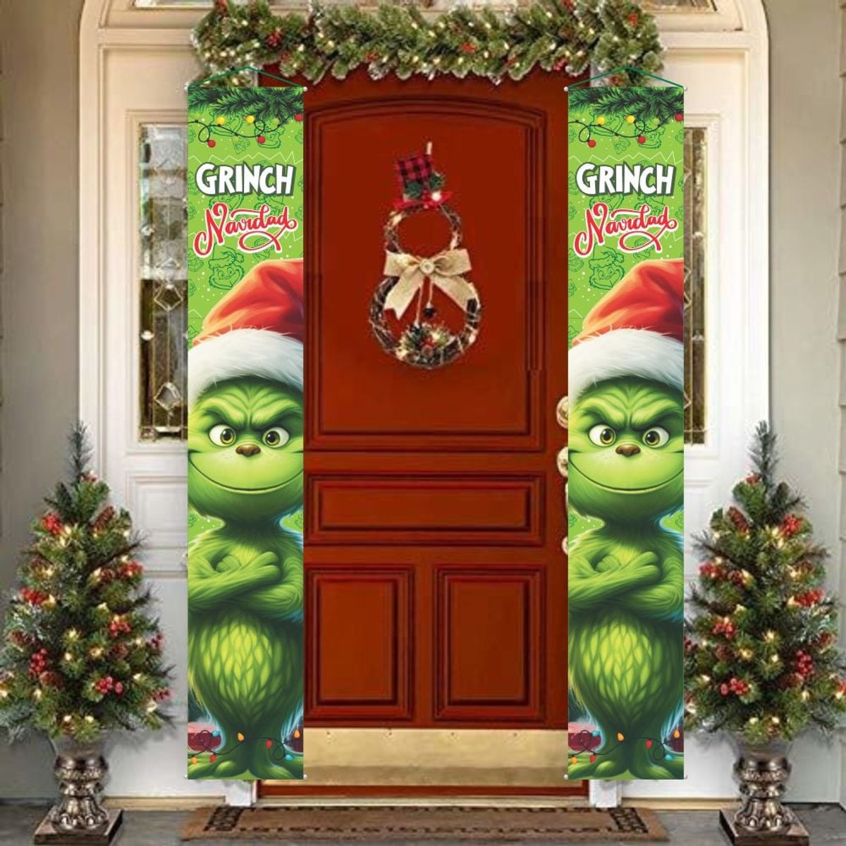 GENERICO - BANDERIN COLGANTE GRINCH NAVIDEÑO