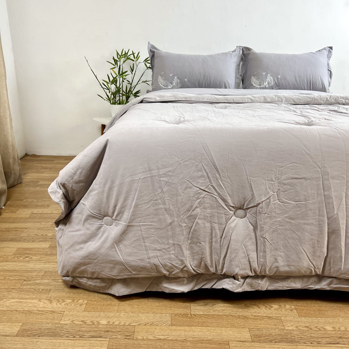 MINGDA - Set de Edredón 2 Pz + Sábanas + Funda  de 5 piezas