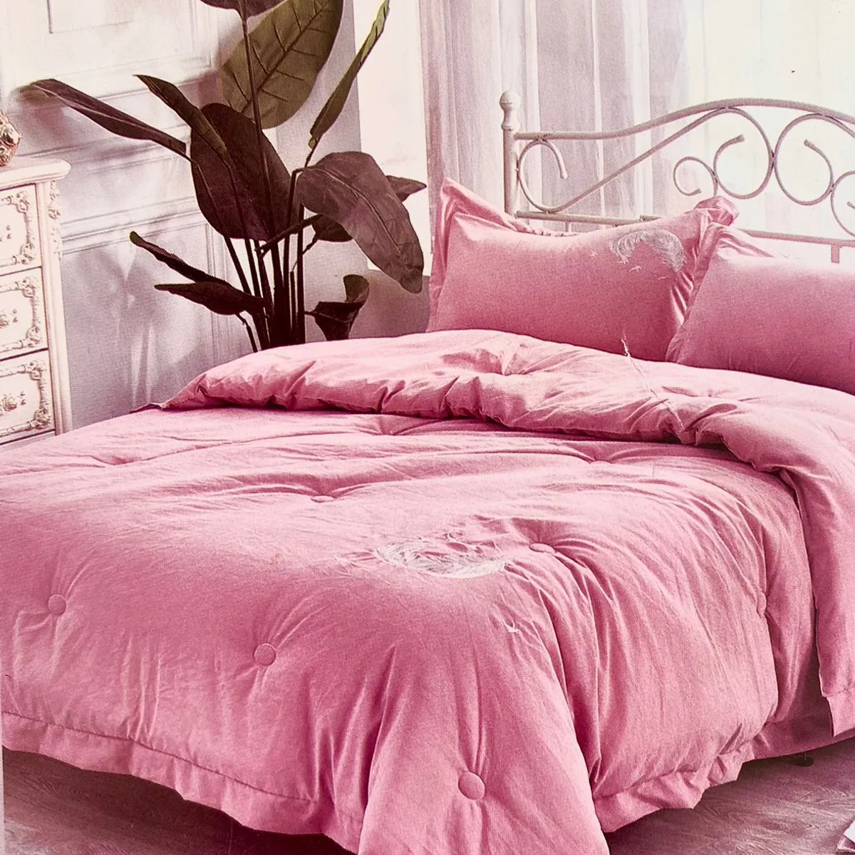 MINGDA - Set de Edredón 2 Pz + Sábanas + Funda  de 5 piezas