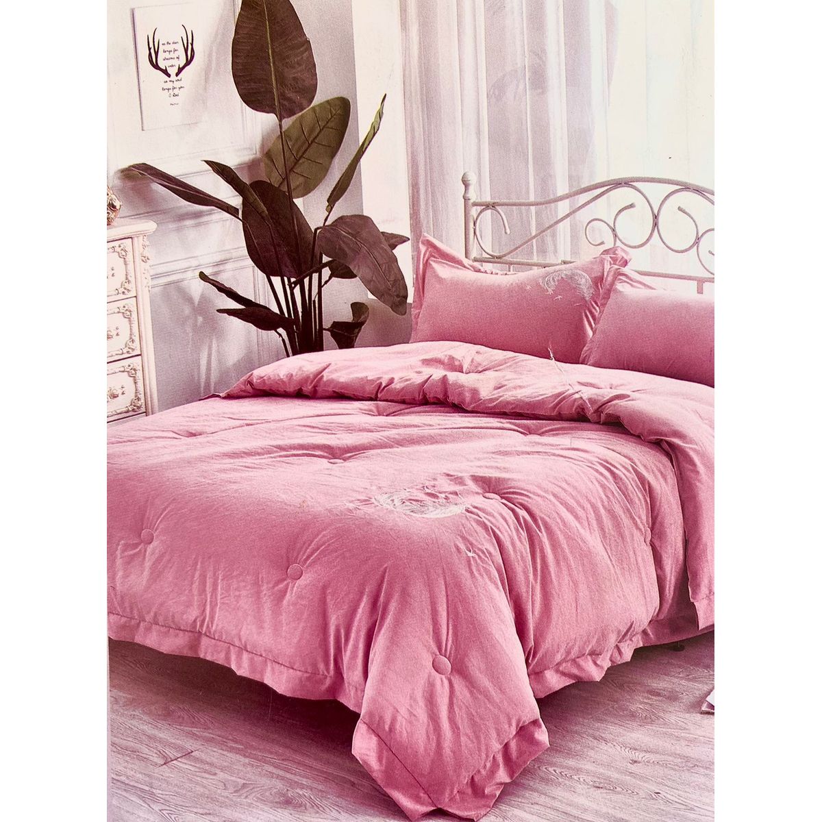 MINGDA - Set de Edredón 2 Pz + Sábanas + Funda  de 5 piezas