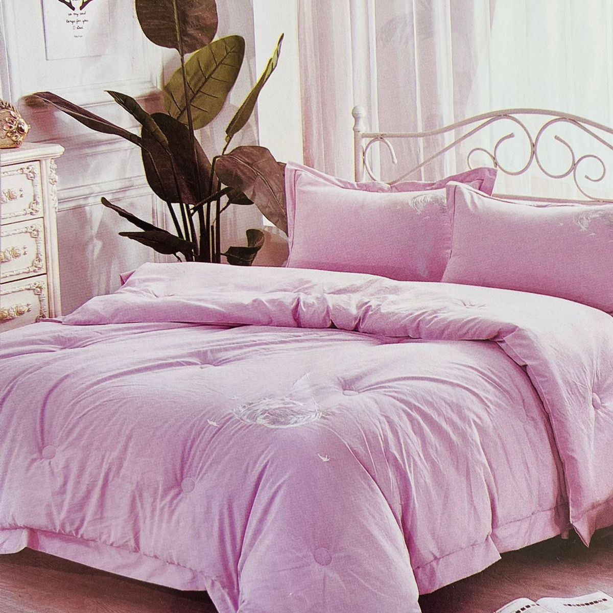 MINGDA - Set de Edredón 2 Pz + Sábanas + Funda  de 5 piezas