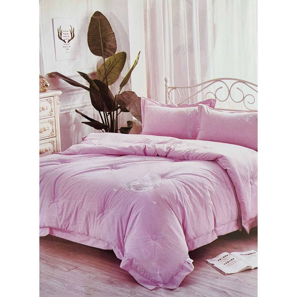 MINGDA - Set de Edredón 2 Pz + Sábanas + Funda  de 5 piezas