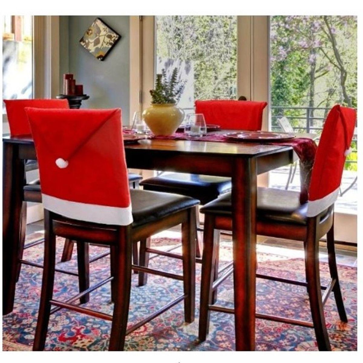 GENERICO - Fundas de Sillas  Navideñas Rojo de Calidad