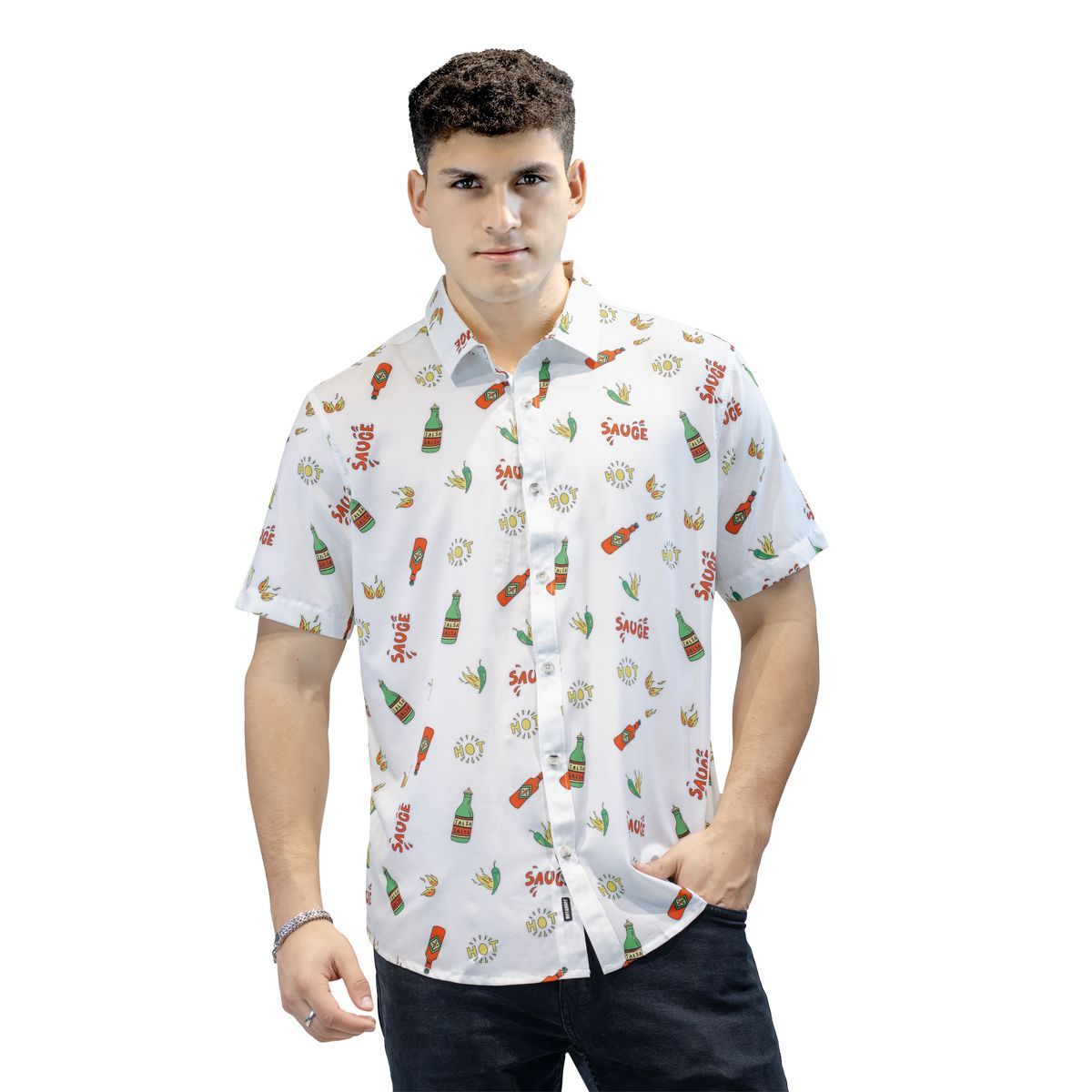 RIFF&RAFF - Camisa Manga Corta Hombre Ansbro RIFF&RAFF