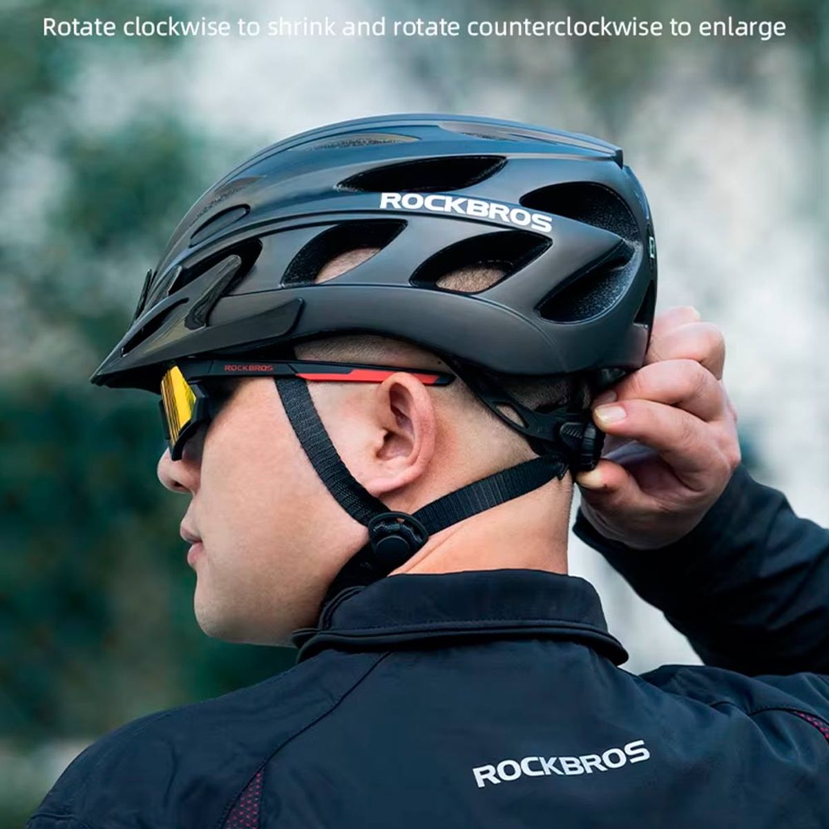ROCKBROS - Casco Negro TT16 Rockbros
