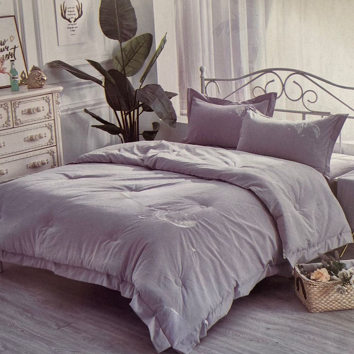 MINGDA - Set de Edredón 2 Pz + Sábanas + Funda  de 5 piezas