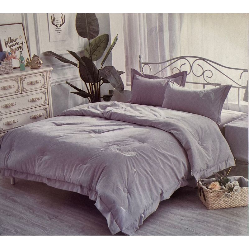 MINGDA - Set de Edredón 2 Pz + Sábanas + Funda  de 5 piezas