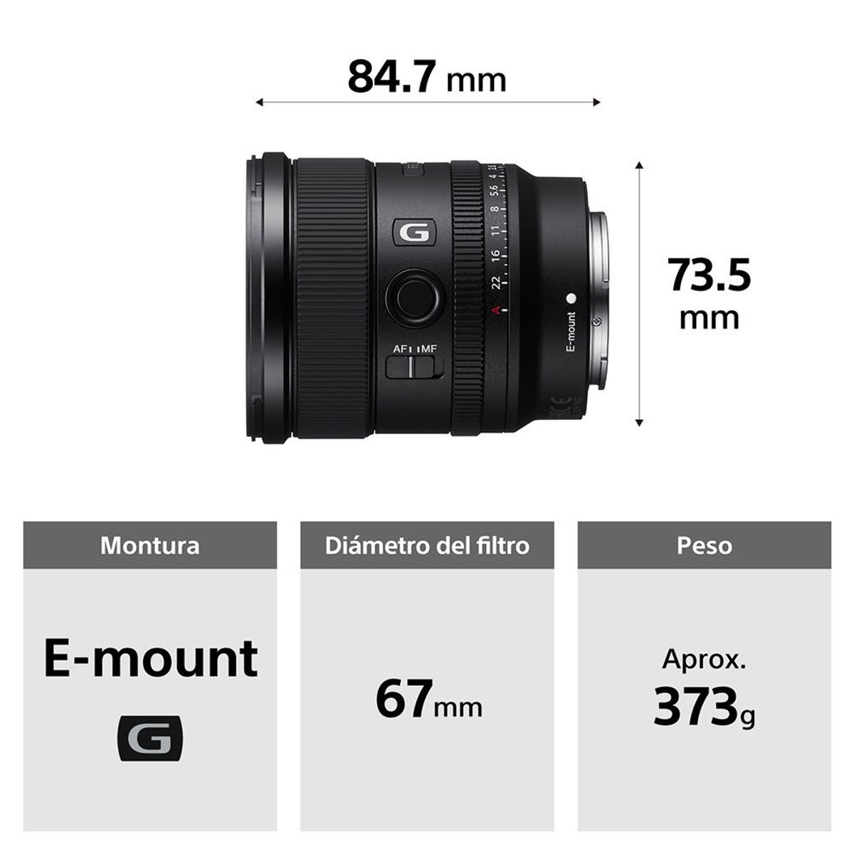 SONY - Sony Lente Prime Ultra Gran Angular G SEL20F18G