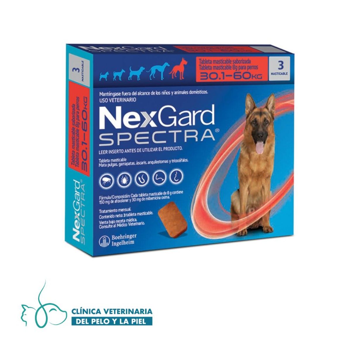 NEXGARD - Nexgard Spectra de 30.1 a 60 kg x 3 Pastillas