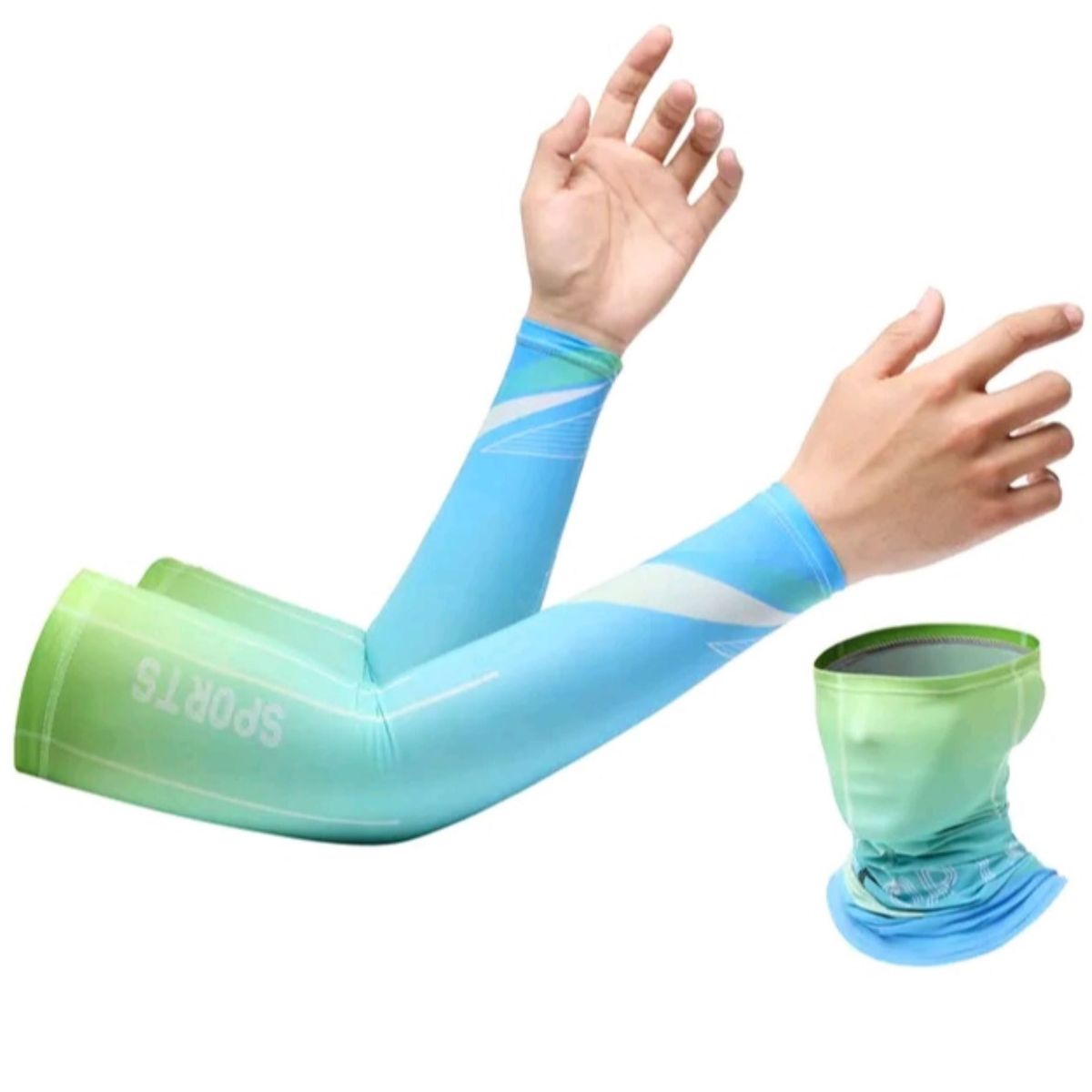 GENERICO - Pack Bandana y Mangas Enfriamiento Anti Uv - Mujer