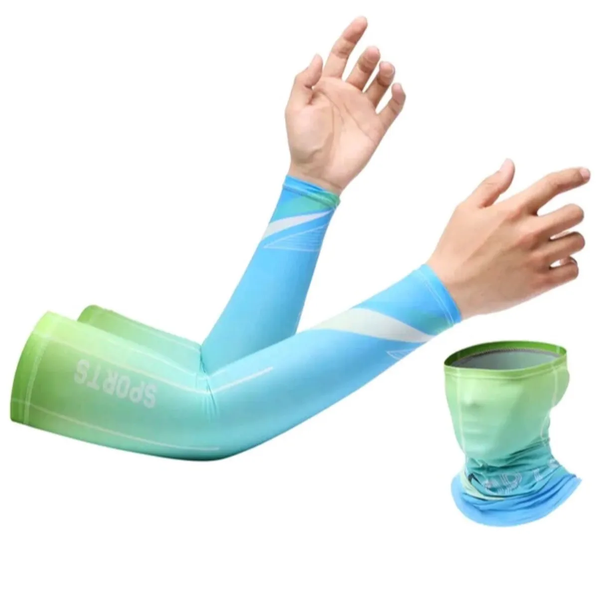 GENERICO - Pack Bandana y Mangas Enfriamiento Anti Uv - Mujer