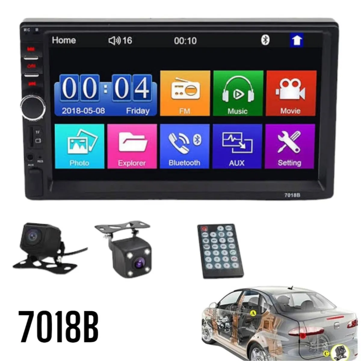 OEM - Stéreo Autoradio Pantalla 7Táctil Bluetooth Cámara Trasera