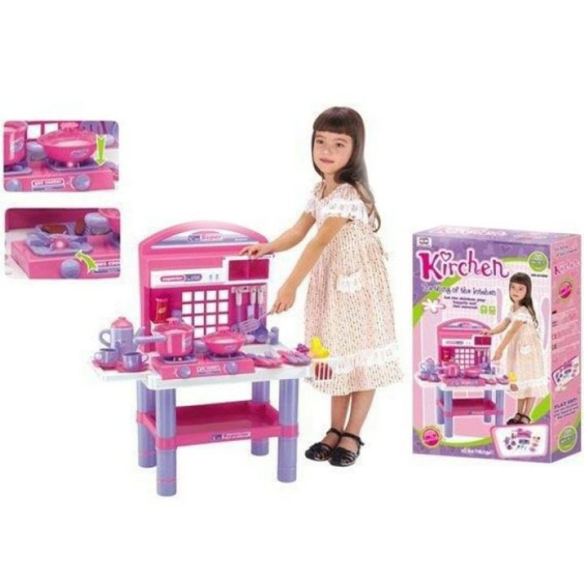 GENERICO - SET JUEGO DE COCINA  KITCHEN PARA NIÑAS