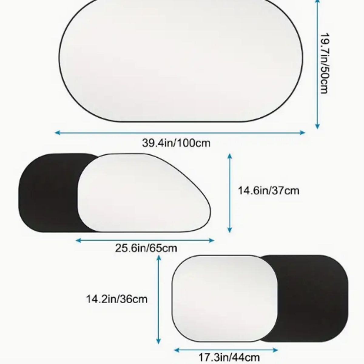 GENERICO - Tapasol de Auto Pack 5 piezas Plateado