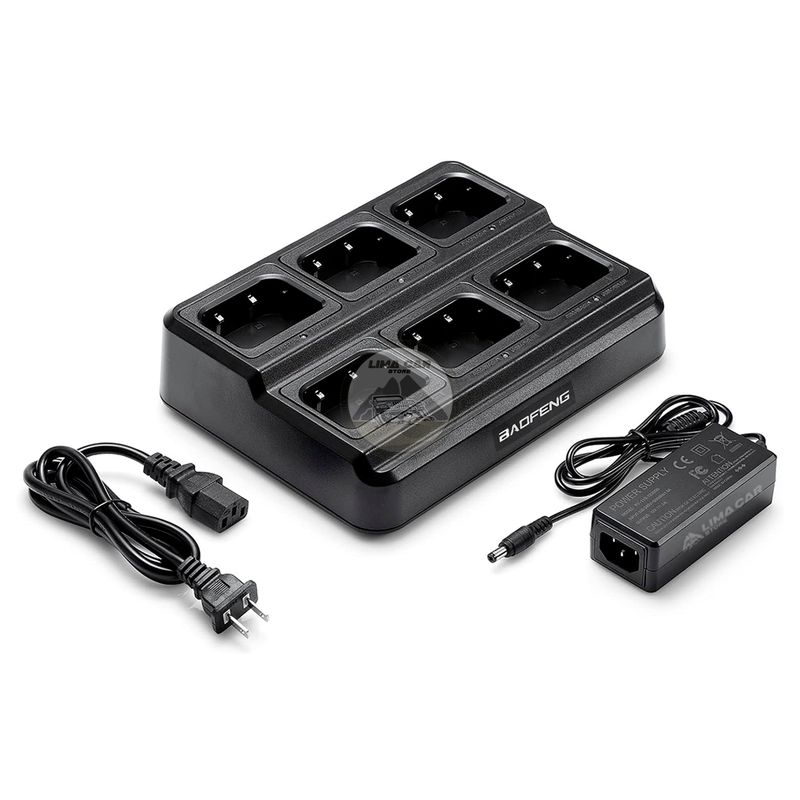 BAOFENG - Cargador Múltiple Radio Baofeng Uv9r Riel Para 6 Baterias