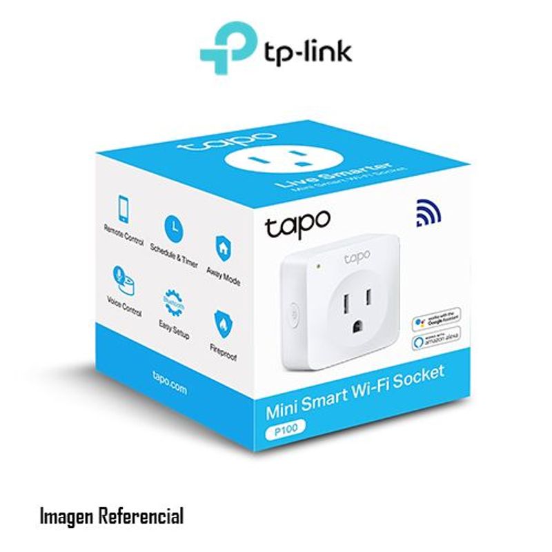 TP LINK - MINI ENCHUFE SMART TP-LINK TAPO P100 V1 P/N: TAPO P100 1PACK