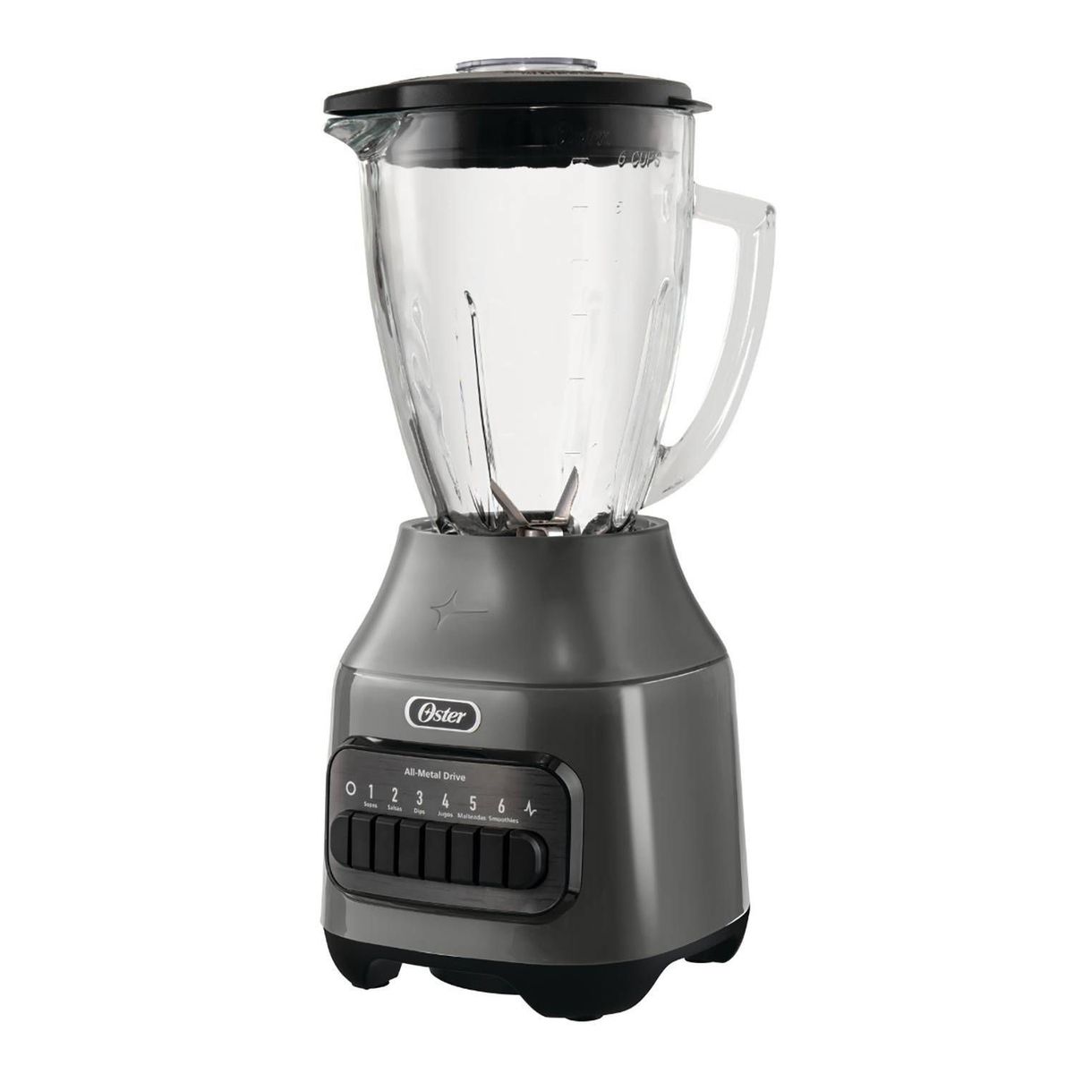 OSTER - Licuadora con Vaso de Vidrio y 6 velocidades más pulso BLSTPEGGPB-053