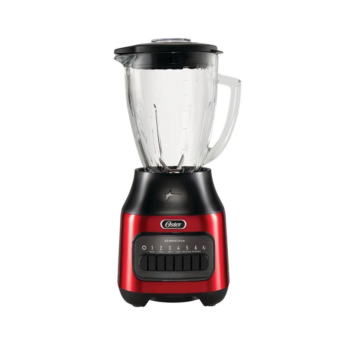OSTER - Licuadora Oster BLSTPEG-CPB 1.5 Litros 6 Velocidades 600 watts rojo