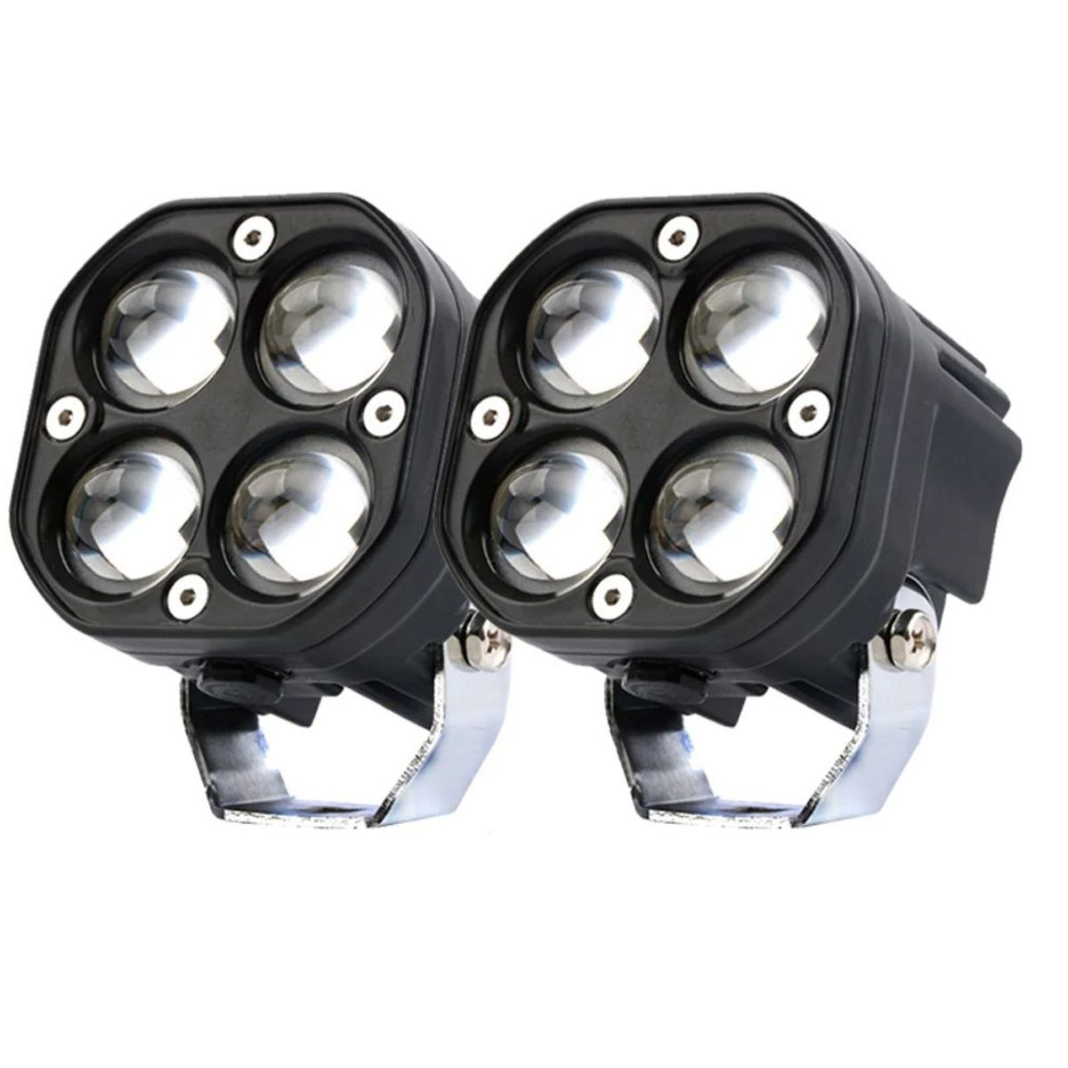 GENERICO - Luces Exploradoras Ambar Y Blanca Para Moto Camioneta