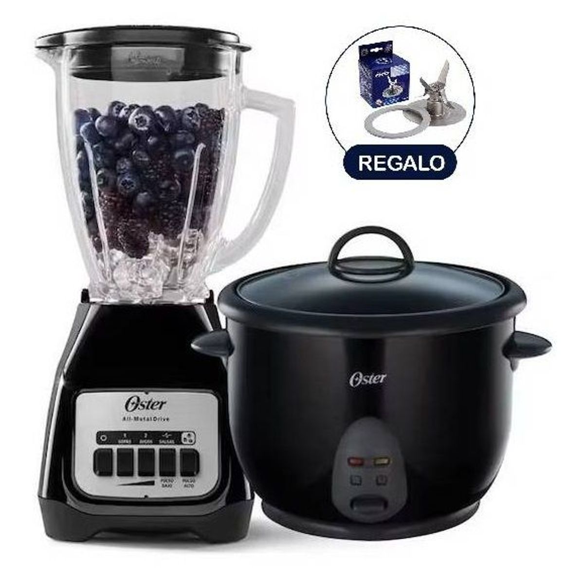 OSTER - Combo licuadora 2 Velocidades + olla negra