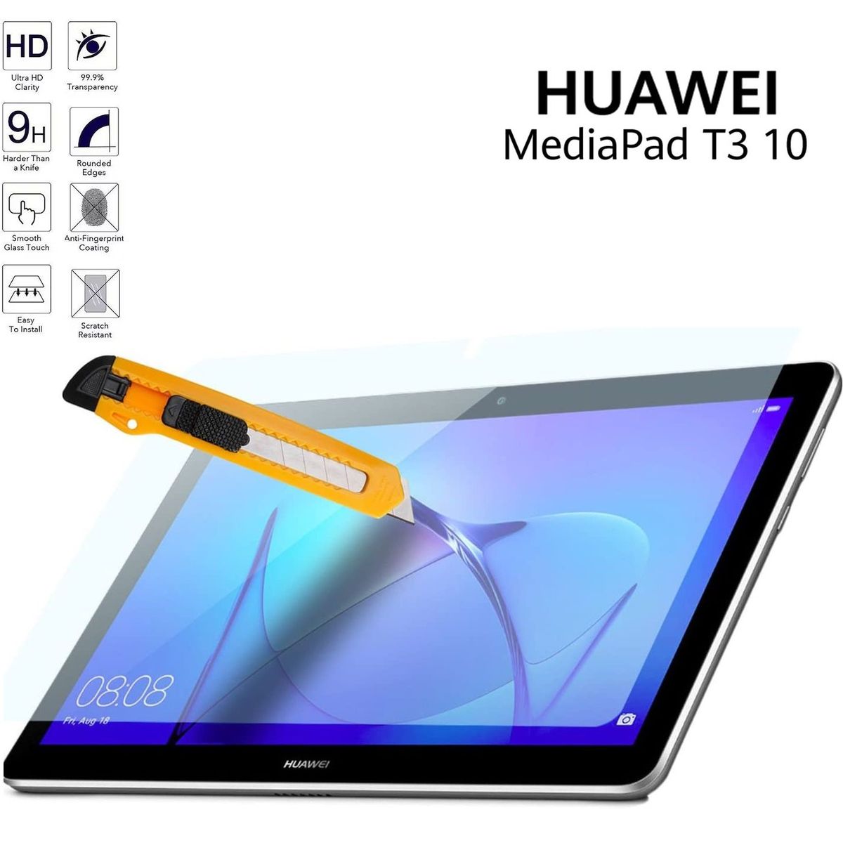 GENERICO - Protector de Pantalla Vidrio Templado 9H para Huawei MediaPad T3 10