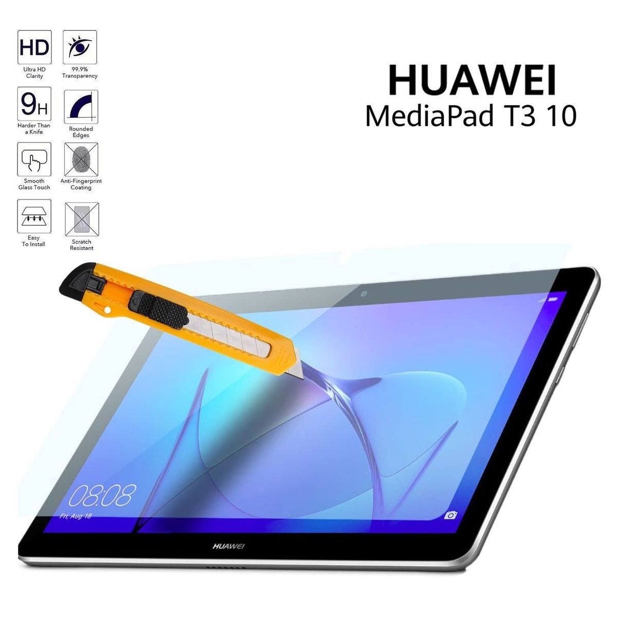 GENERICO - Protector de Pantalla Vidrio Templado 9H para Huawei MediaPad T3 10